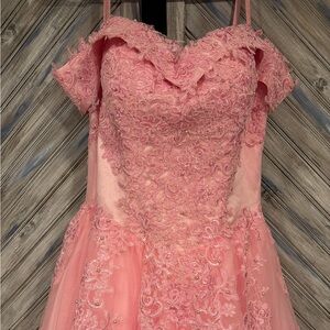 Pink Quince Flutter Sleeve Cowl Neck Gown